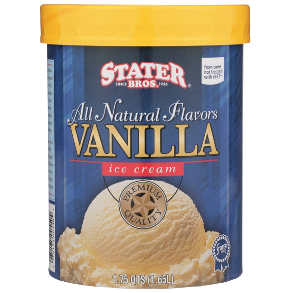 Stater Bros. Vanilla Premium Quality Ice Cream 1Source