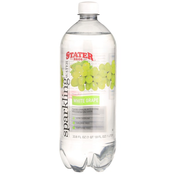 Stater Bros. White Grape Flavored Sparkling Water Beverage 1Source