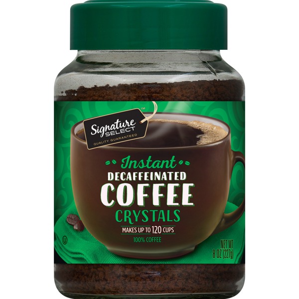 Signature Select INSTANT DECAFFEINATED COFFEE CRYSTALS 1Source