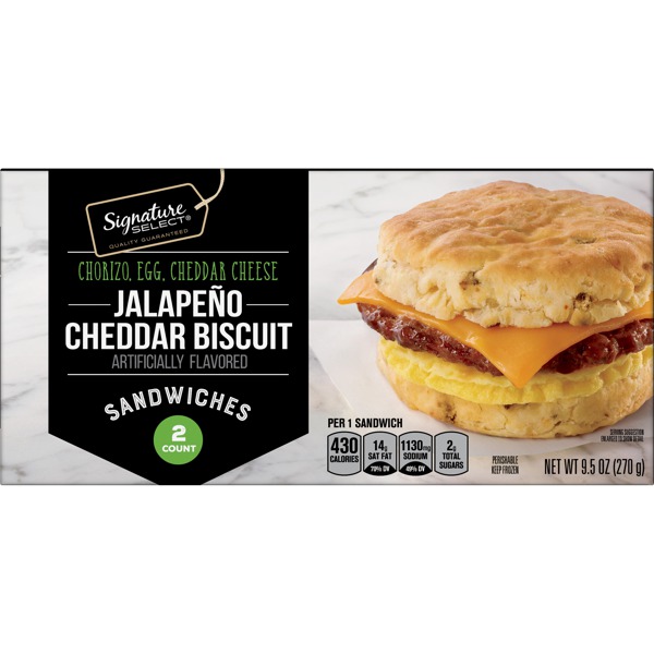 Signature Select Chorizo Egg Cheddar Cheese Jalapeno Cheddar Biscuit