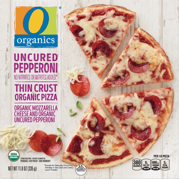 Uncured Pepperoni Thin Crust Organic Pizza 1Source