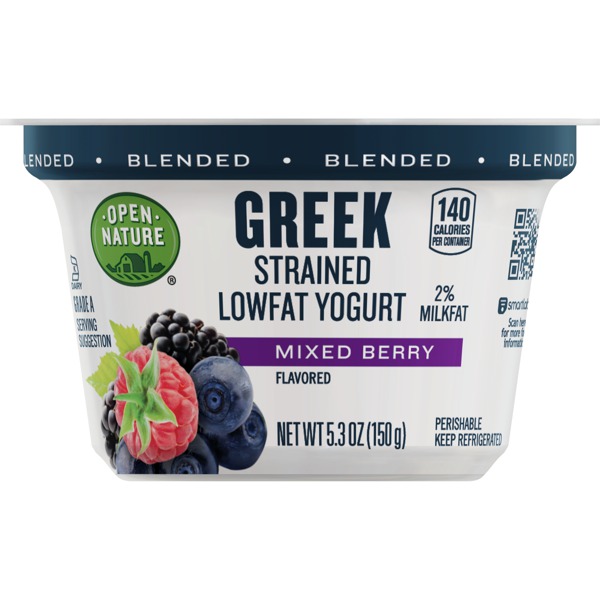 Open Nature FLAVORED GREEK STRAINED LOWFAT YOGURT 1Source