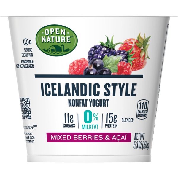 MIXED BERRIES & ACAI ICELANDIC STYLE NONFAT YOGURT 1Source