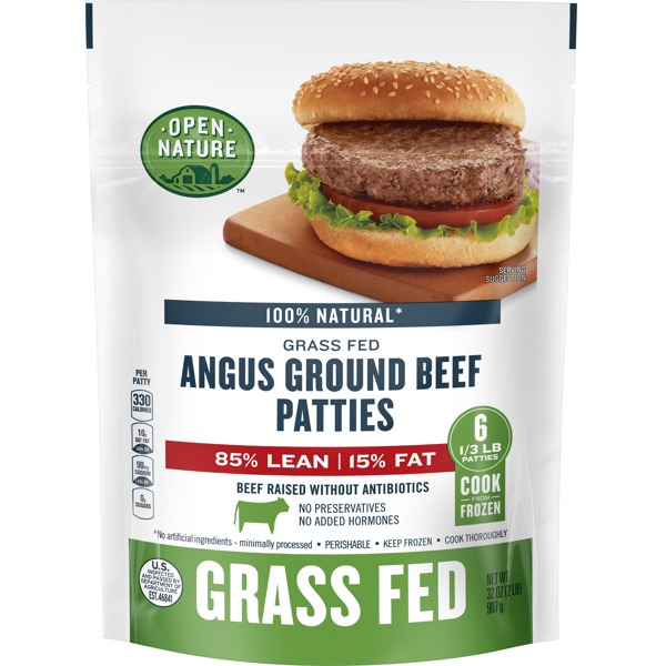 Open Nature ANGUS GROUND BEEF PATTIES 1Source