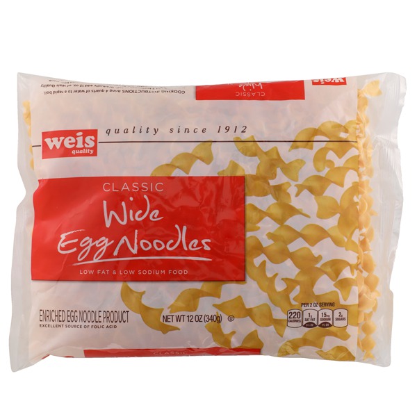 Weis Quality ENRICHED EGG NOODLES PRODUCT CLASSIC WIDE 1Source