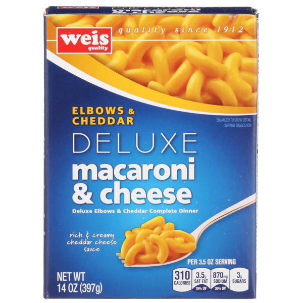 ELBOWS & CHEDDAR DELUXE MACARONI & CHEESE 1Source
