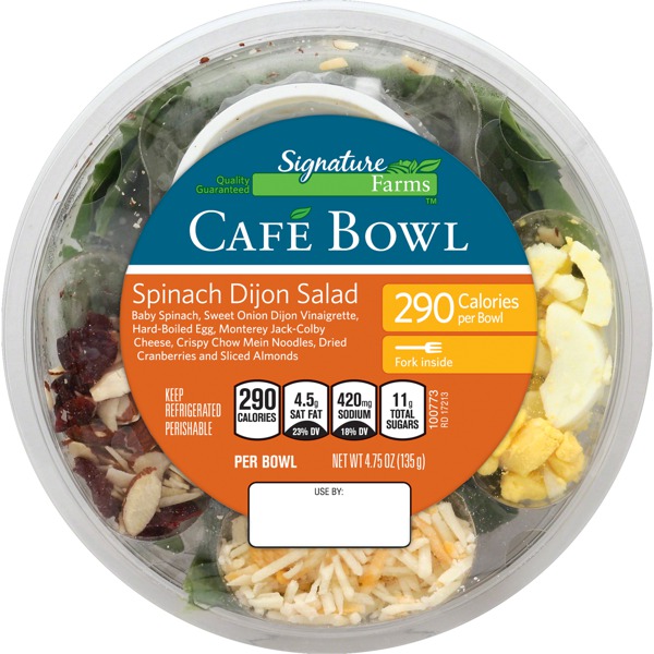 Signature Farms SPINACH DIJON SALAD 1Source