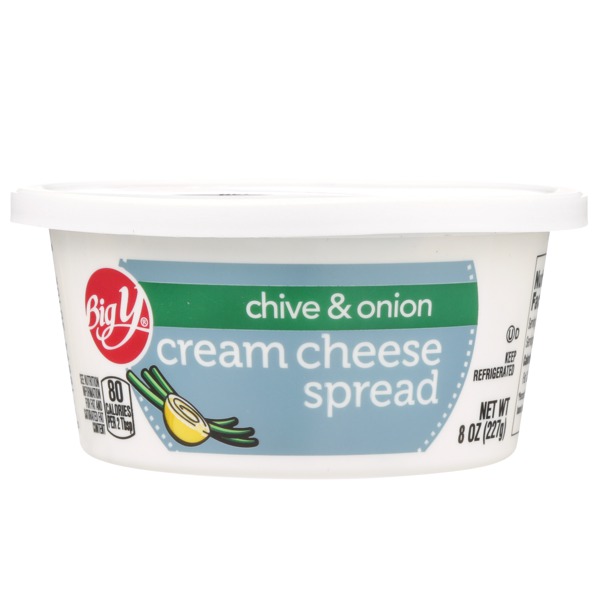 Big Y CHIVE & ONION CREAM CHEESE SPREAD 1Source