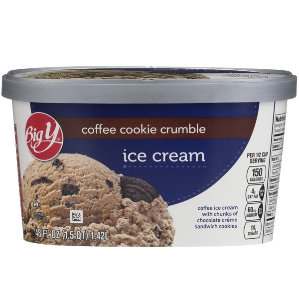 Big Y COFFEE COOKIE CRUMBLE ICE CREAM WITH CHUNKS OF CHOCOLATE CREME