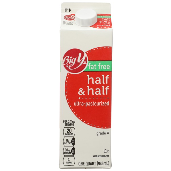 Big Y ULTRAPASTEURIZED FAT FREE HALF & HALF 1Source