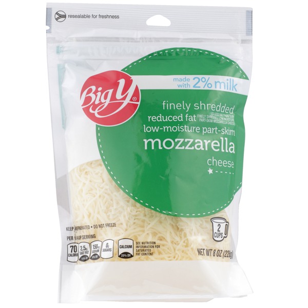 Big Y Reduced Fat Finely Shredded LowMoisture PartSkim Mozzarella