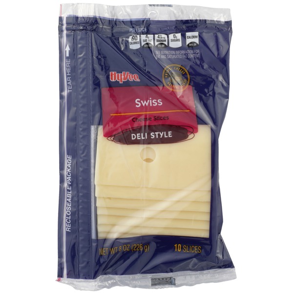HyVee DELI STYLE SWISS CHEESE SLICES 1Source