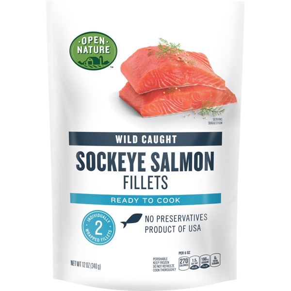 Open Nature WILD CAUGHT SOCKEYE SALMON FILLETS 1Source