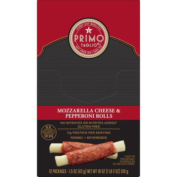 Primo Taglio Cheese Roll Mozzarella With Hot Salami Pepperoncini - 8 Oz -  Andronico's