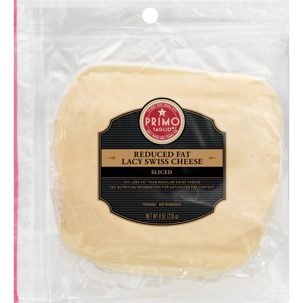 Primo Taglio REDUCED FAT LACY SWISS CHEESE SLICED 1Source