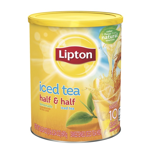 Lipton, Sweetened Iced Tea Mix, Half Lemonade Flavor With Other Natural