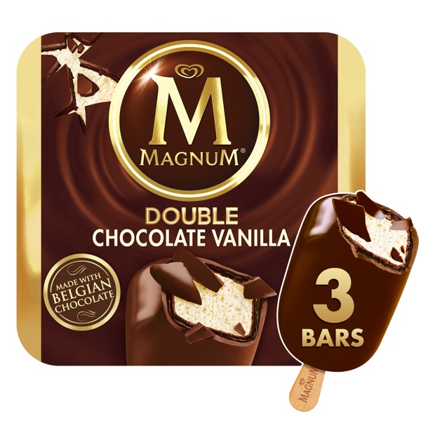 Magnum, Ice Cream Bars, Double Chocolate Vanilla 1Source