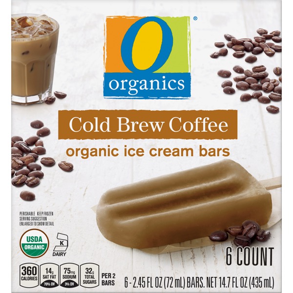 O Organics COLD BREW COFFEE ORGANIC ICE CREAM BARS 1Source
