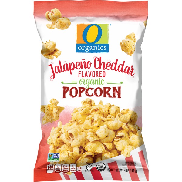 O Organics JALAPENO CHEDDAR FLAVORED ORGANIC POPCORN 1Source