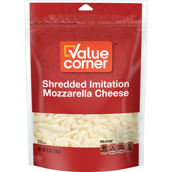 Value Corner SHREDDED IMITATION MOZZARELLA CHEESE 1Source