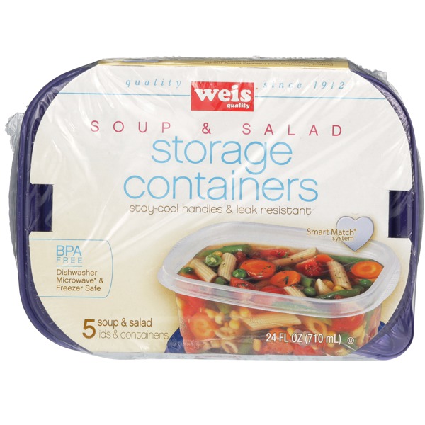 Soup & Salad Storage Lids & Containers 1Source