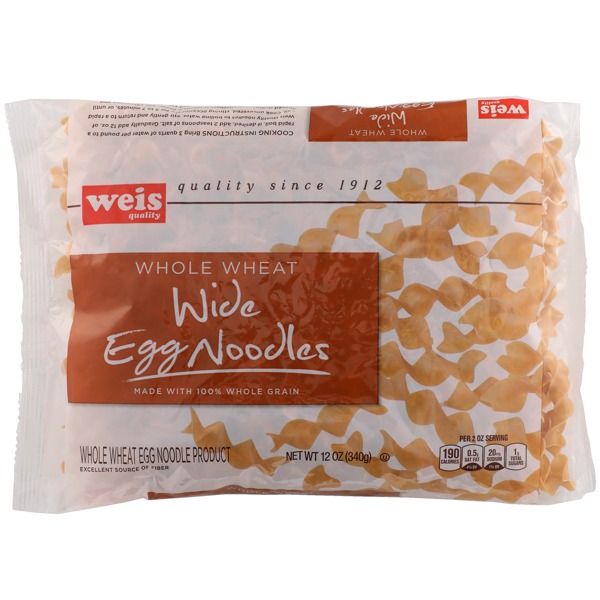 Weis Quality WHOLE WHEAT WIDE EGG NOODLES 1Source