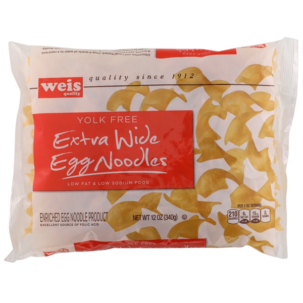 ENRICHED EGG NOODLE PRODUCT, YOLK FREE EXTRA WIDE EGG NOODLES 1Source