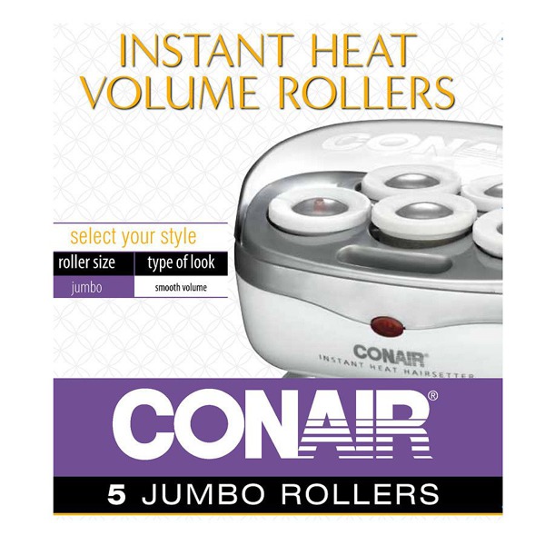 Conair Instant Heat Volume Rollers; 5 Jumbo Rollers, Model TS7X 1 1/ 2
