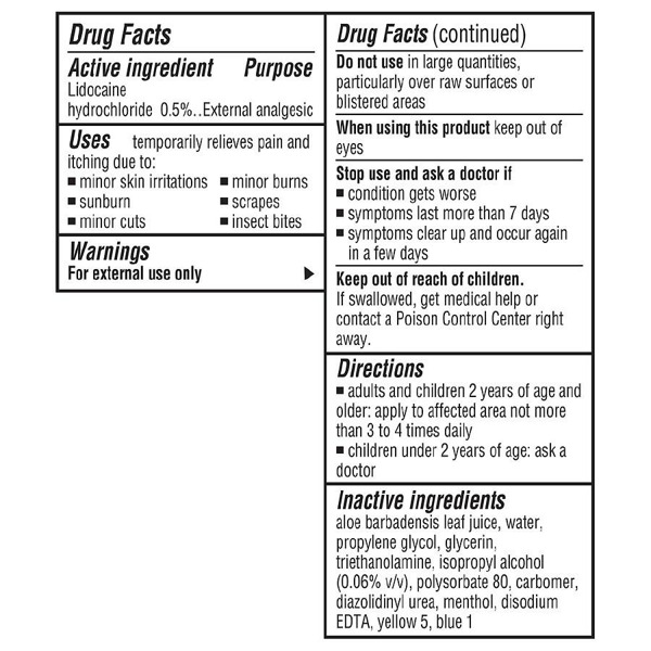 Solarcaine Cool Aloe Burn Relief Gel 1Source