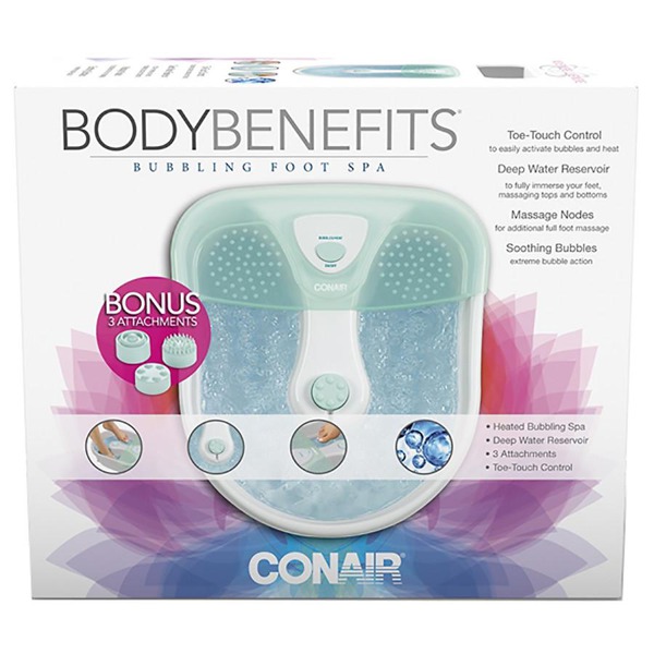 Conair Foot Spa With Massaging Bubbles & Heat, Model FB27R 1Source