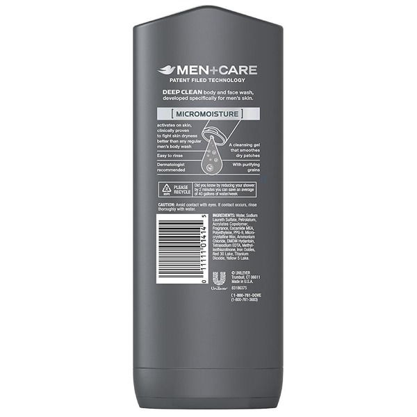 Dove Men+Care Body Wash Deep Clean 1Source