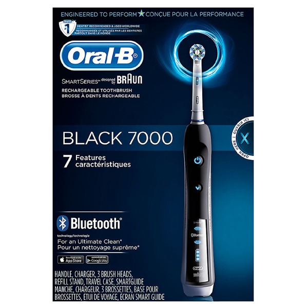 Oral B 7000 Smartseries Power Rechargeable Bluetooth Toothbrush Powered By Braun Black 1source 2904