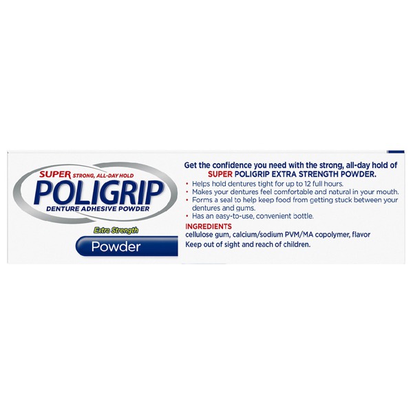 Poligrip Extra Strength Denture Adhesive Powder 1Source