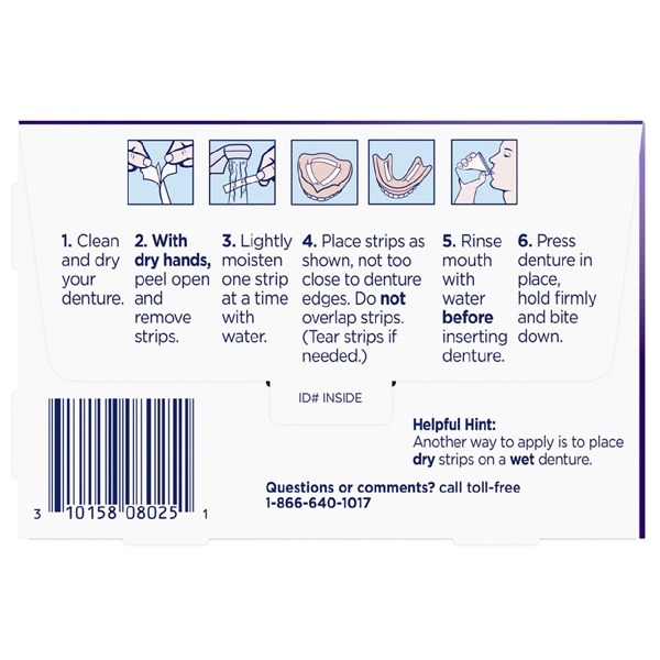 Super Poligrip Comfort Seal Denture Adhesive Strips 1Source