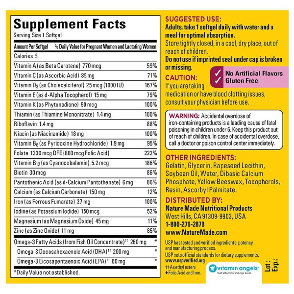 Nature Made Prenatal With DHA Supplement 1Source