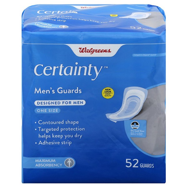 Walgreens Certainty Men'S Guards, Maximum Absorbency 1Source
