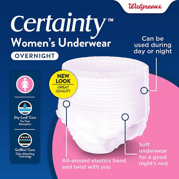 Walgreens certainty deals women's underwear