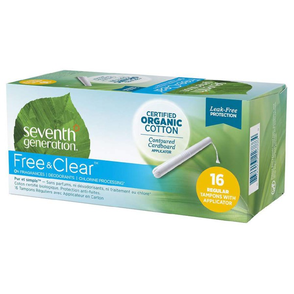 Seventh Generation Organic Cotton Tampons With Applicator Regular