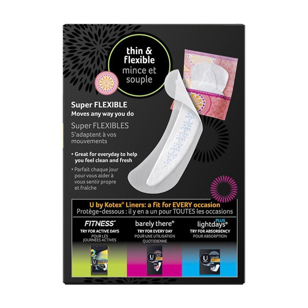 U By Kotex Barely There Folded And Wrapped Pantiliners Long 1Source