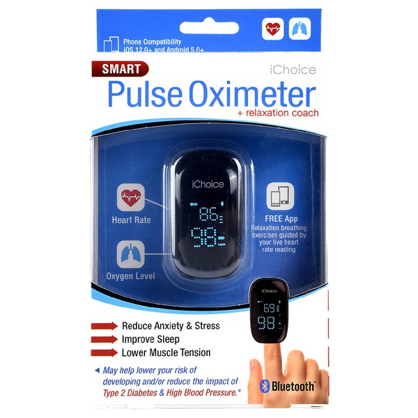 ICHOICE Smart Pulse Oximeter With Relaxation Coach 1Source
