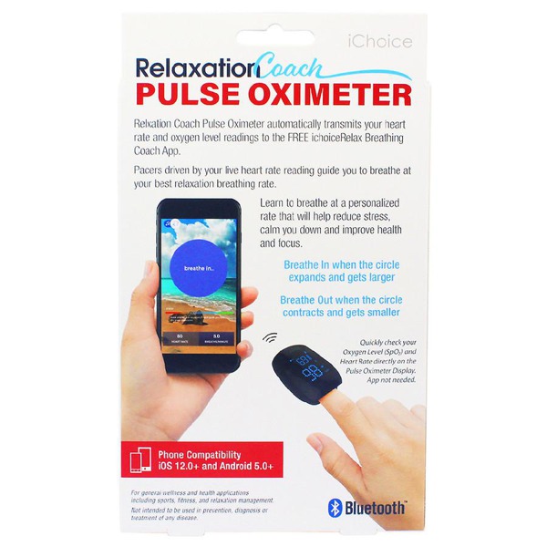 ICHOICE Smart Pulse Oximeter With Relaxation Coach 1Source