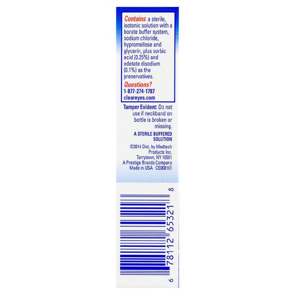 Clear Eyes Contact Lens MultiAction Relief Eye Drops 1Source