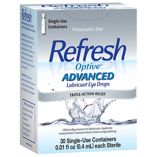 Refresh Optive Advanced Lubricant Eye Drops Single Use Containers 1Source