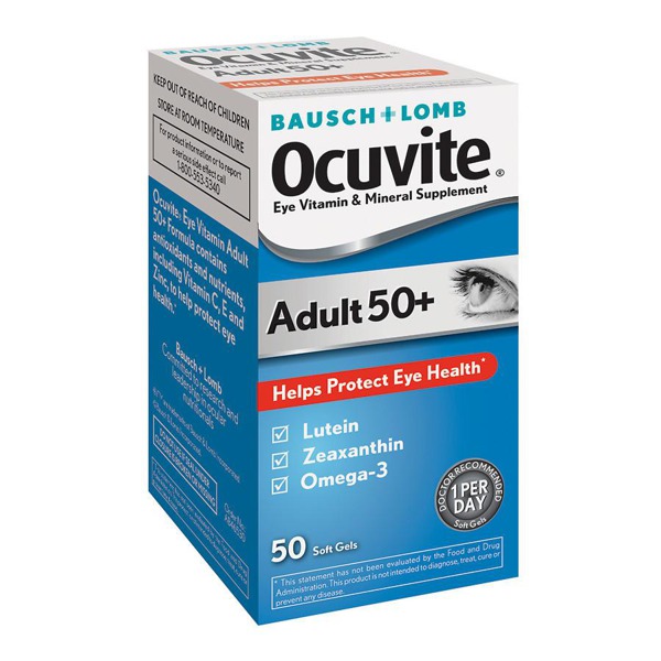 Ocuvite Adult 50+ Lutein & Omega 3 Eye Vitamin & Mineral Supplement