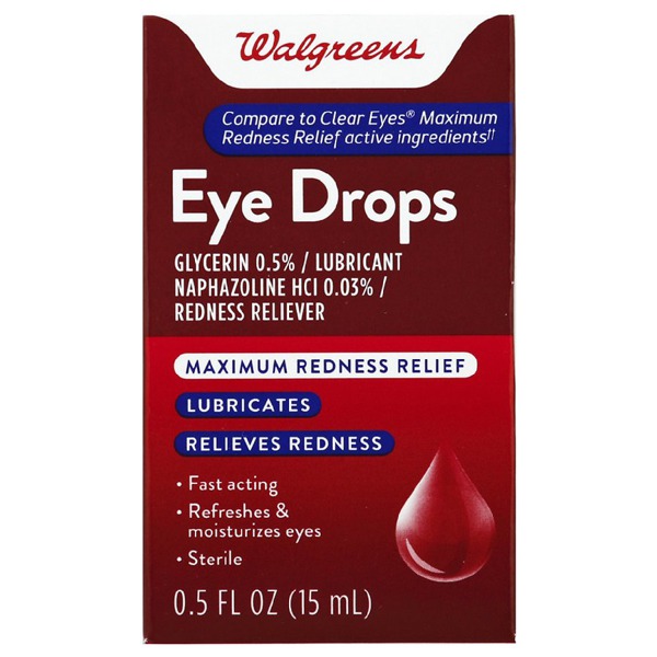 Walgreens Maximum Redness Relief Eye Drops 1Source