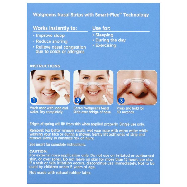 Walgreens Nasal Strips Small/ Medium Clear 1Source