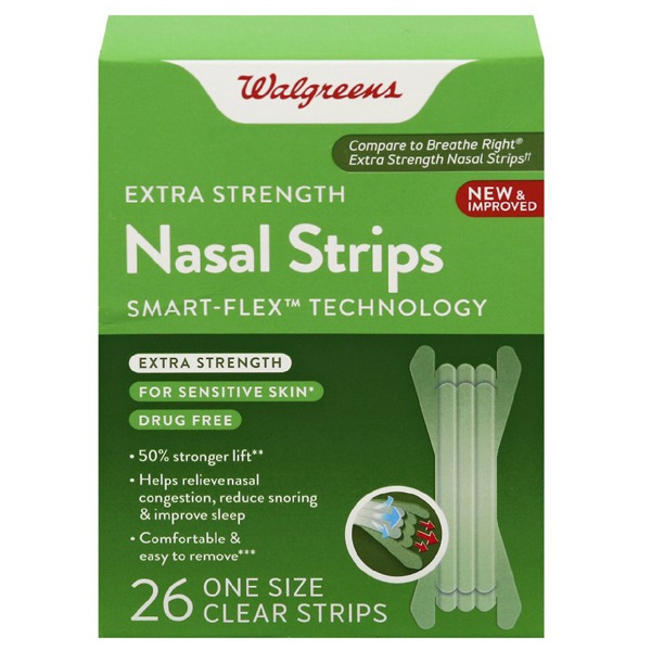 Walgreens Extra Strength Nasal Strips One Size Clear 1Source