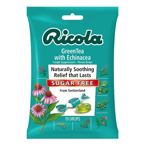 Ricola Cough Suppressant Throat Drops Sugar Free Green Tea With Echinacea 1Source