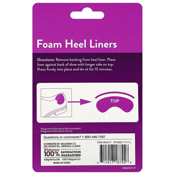 walgreens heel liners