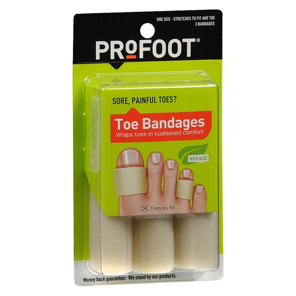Profoot Care Toe Bandages, Medium, 4" Lengths One Size 1Source